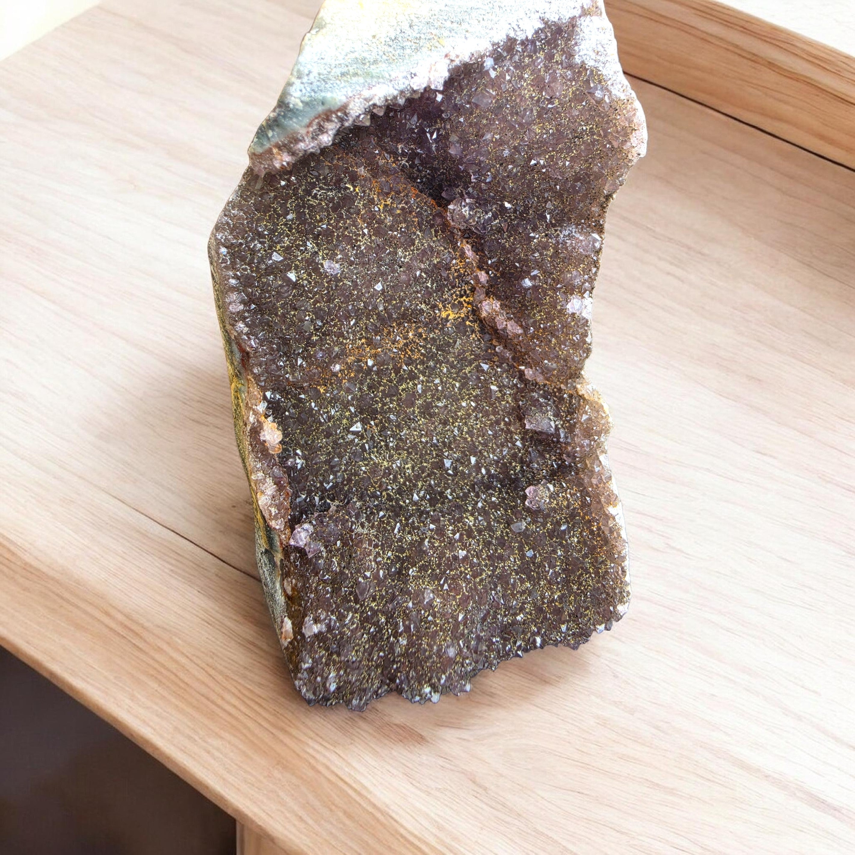 Drusa de Amatista Natural tonalidad ahumada