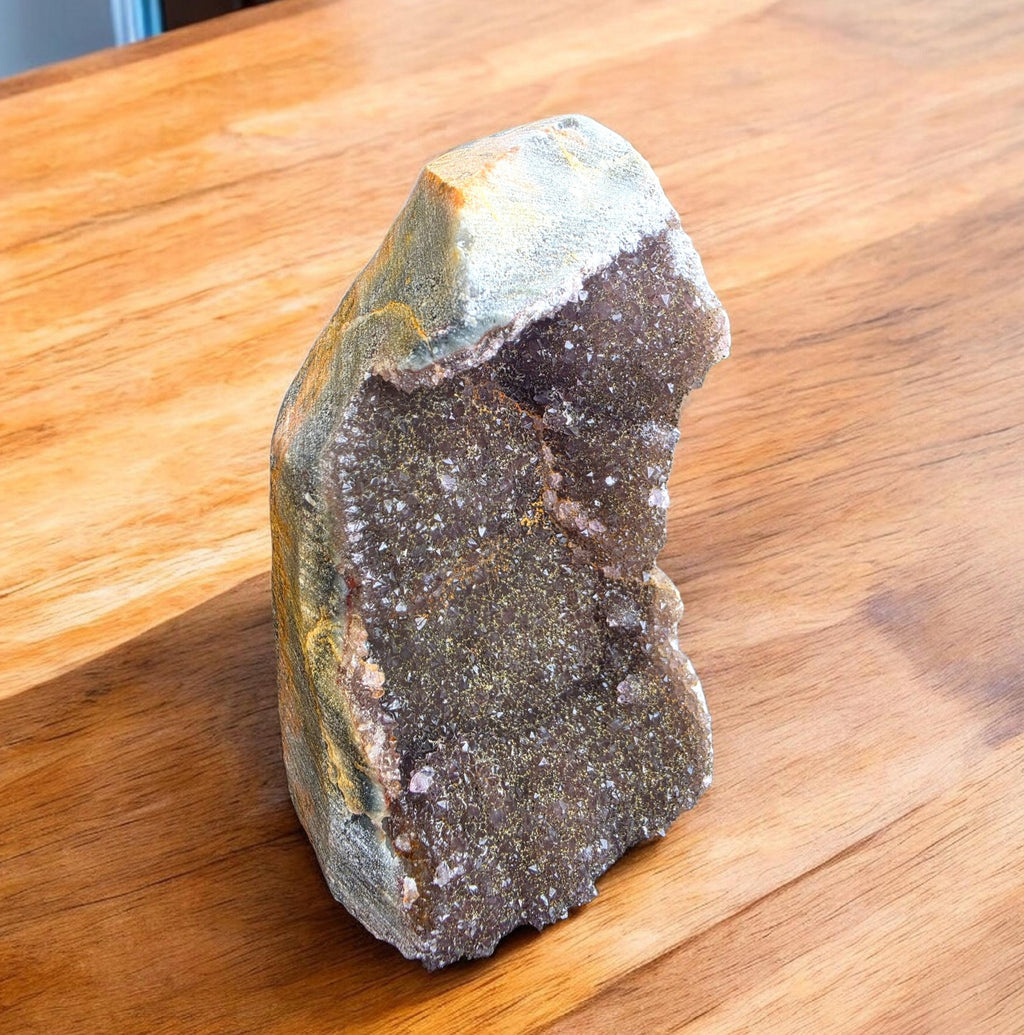 Drusa de Amatista Natural tonalidad ahumada