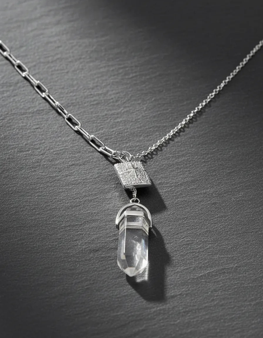 Collar cuarzo plata 925