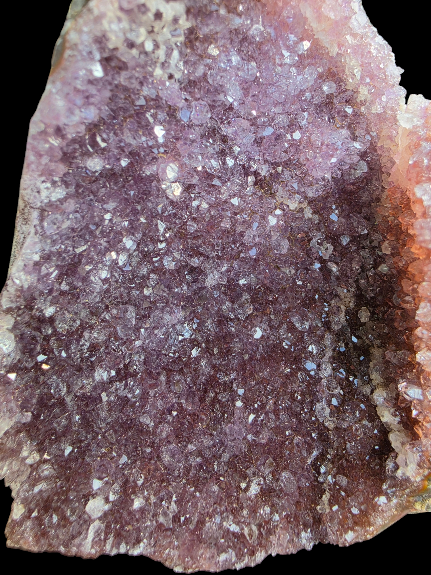 Drusa de amatista microcristales