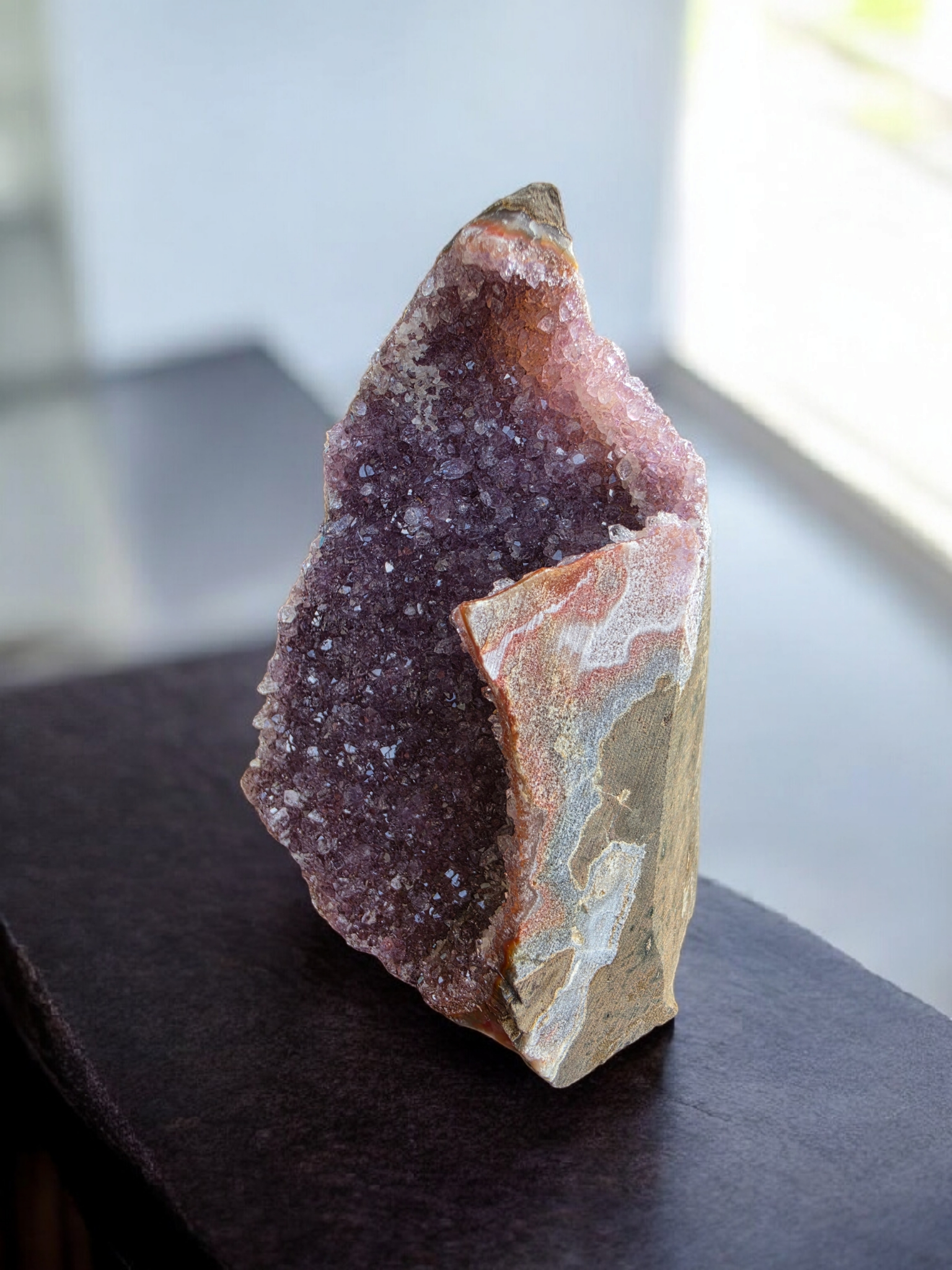 Drusa de amatista microcristales